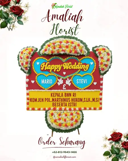 Papan Bunga Pernikahan Belakang Tangsi